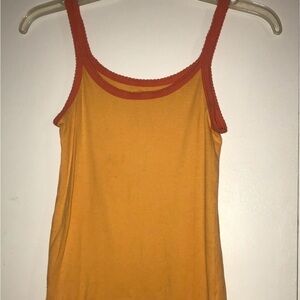 Orange and Red Sleeveless Dress